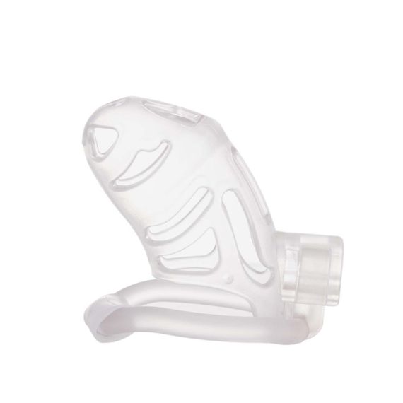 Клітка для пеніса LOCKINK SEVANDA Plastic Penis Chastity Cage, прозора, 3 кільця різних розмірів Sex Aura | Зображення 5