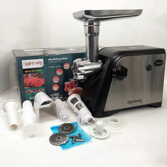 Электрическая мясорубка с насадками Rainberg RB-672 3000W, Электромясорубка PC-577 для шинковки | Зображення 7