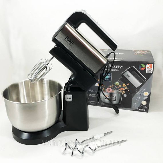 Ручний міксер з різними режимами швидкості RAF R.6652 1000 Вт 3.5 л Хороший міксер кухонний ZI-85 | Зображення 1