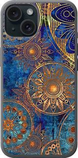 Чохол на iPhone 15 Золотий візерунок із силікону FCh_003507