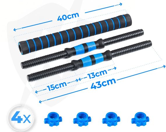 Гантелі розбірні бітумні THUNDER GYM-02 зі з'єднувачем для штанги, 2 x 10 кг (GYM-02) | Зображення 2