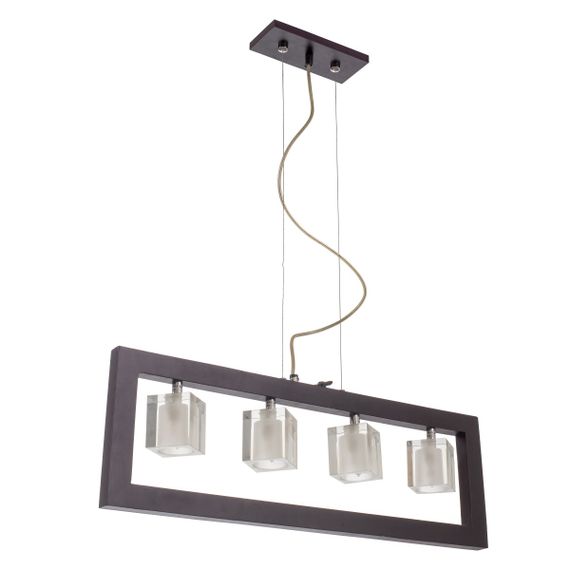 Люстра подвесная галогенная деревянная G9 40W BK (BR-578S/4)