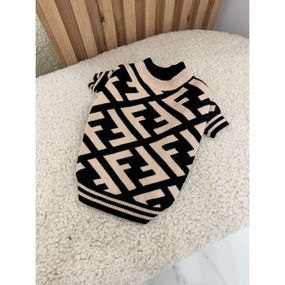 Брендовый свитер для собак FENDI с крупными буквами F, черный