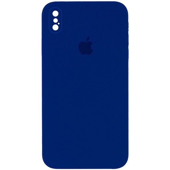 Чохол Silicone Case Square Full Camera Protective (AA) для Apple iPhone XS Max (6.5") Синій / Deep navy