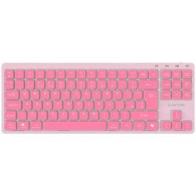 Клавиатура Canyon OnType 10 TKL Mechanical Silent Low-profile USB UA Pink (CNS-HKB10P)