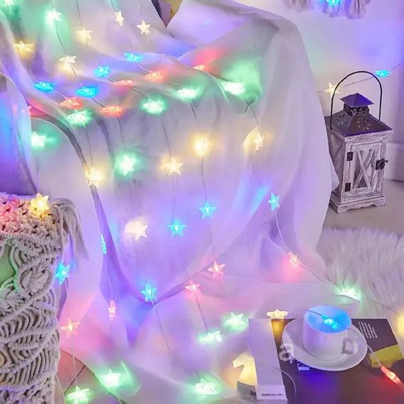 Гірлянда-штора Зіркопад USB, 3х3м, різнокольорова, 300 LED, 8 режимів світіння, IP44, пульт керування, XPRO (234575729_313) | Зображення 3