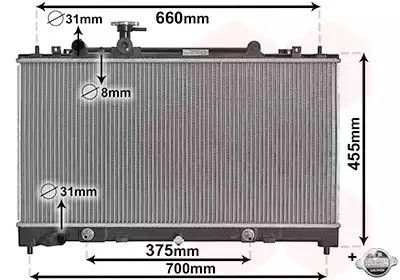 Радіатор охолодження двигуна MAZDA 6, Van Wezel (27002228)