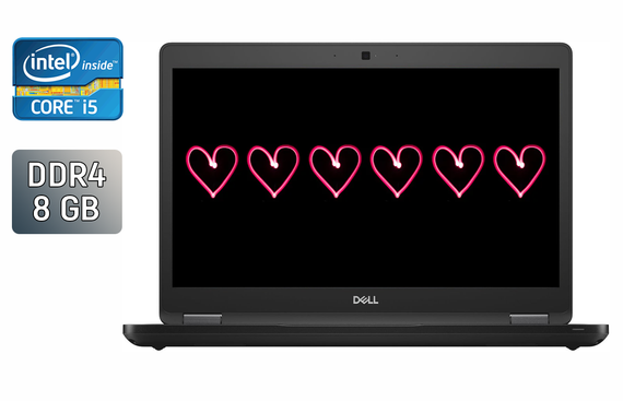 Ультрабук Dell Latitude 5490 / 14" (1920x1080) IPS / Intel Core i5-7300U (2 (4) ядра по 2.6 - 3.5 GHz) / 8 GB DDR4 / 240 GB SSD / Intel HD Graphics 620 / WebCam / HDMI / Windows 10 б/у