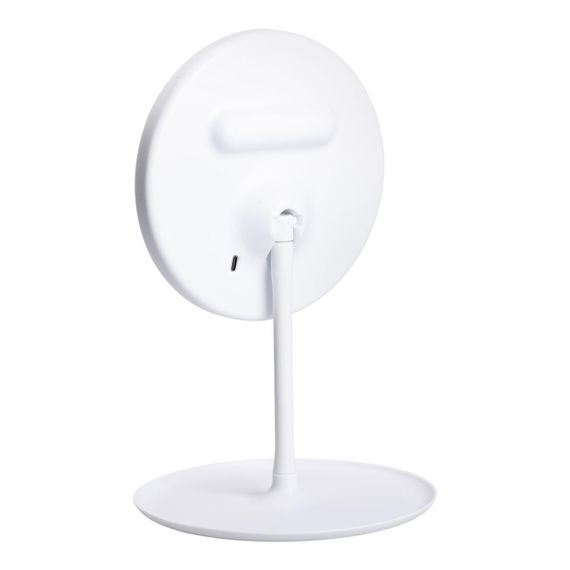 Дзеркало з підсвічуванням кругле настільне кругле косметичне Ø15.3 см дзеркало для макіяжу косметичне Біле | Зображення 3