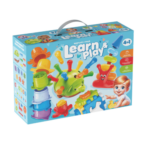 Ігровий Набір Подарунковий 2 пірамідки/їжачок/куб-сортер Технок 2376