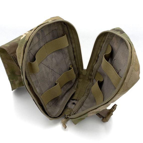 Тактическая армейская аптечка IRR Cordura 500D Мультикам (coyote) утилитарный подсумок, медицинский | Зображення 8