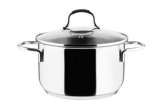 Каструля Vinzer Techno 50082, 3.4 л, 20 см, з нержавіючої сталі з кришкою, для всіх типів плит | Зображення 1