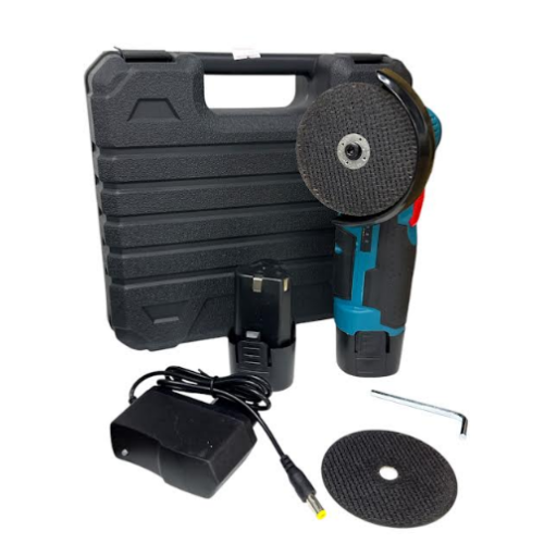Акумуляторна кутова шліфувальна машина Tool Set 12V з 2 АКБ та кейсом / ART-5094