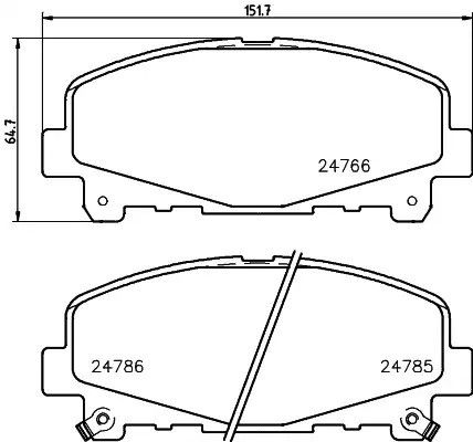 Колодки передні гальмівні Honda Accord VIII 08- (akebono), HELLA PAGID (8DB355013881) | Зображення 3