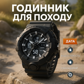 Годинник наручний електронний тактичний SKMEI, Новий командирський годинник армійський скмей IZ-63