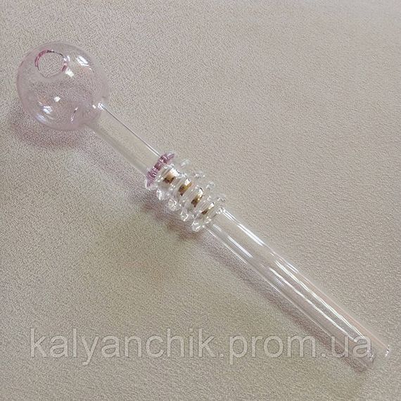 Стеклянная трубка Corrug Oil Pink