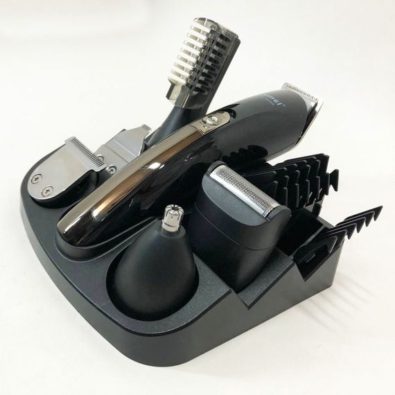 Набор для стрижки волос на аккумуляторе Kemei, Профессиональный триммер с набором насадок RH-74 | Зображення 3