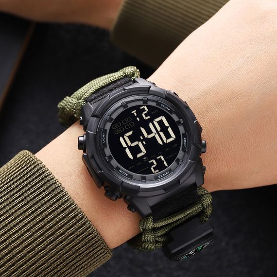 Чоловічий годинник Skmei 1845NAG Army Green | Зображення 2