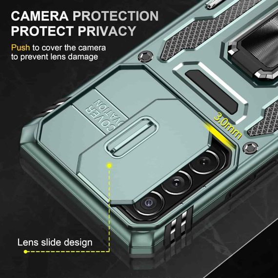 Ударостійкий чохол Camshield Army Ring для Samsung Galaxy A33 5G Зелений / Light Green | Зображення 3