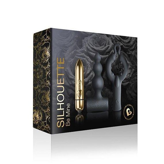 Вибронабор Rocks Off Silhouette - Be Mine: анальный стимулятор, эрекционное кольцо и вибропуля Sex Aura | Зображення 1