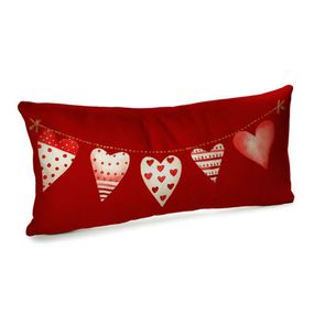 Подушка для дивану оксамитова Серця 50x24 см (52BP_24L005)