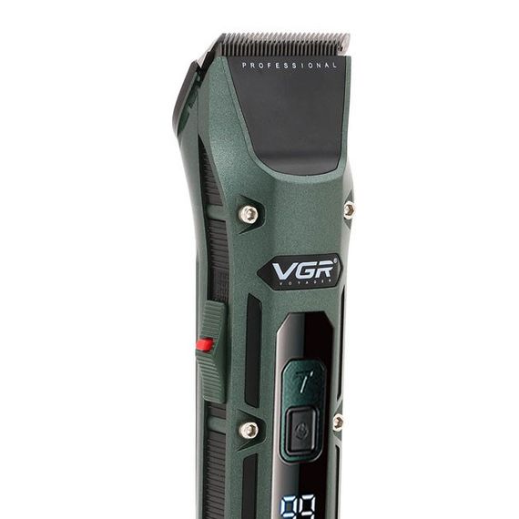 Акумуляторна бездротова машинка для стрижки волосся VGR V-696 з LED дисплеєм та ТУРБО режимом | Зображення 3