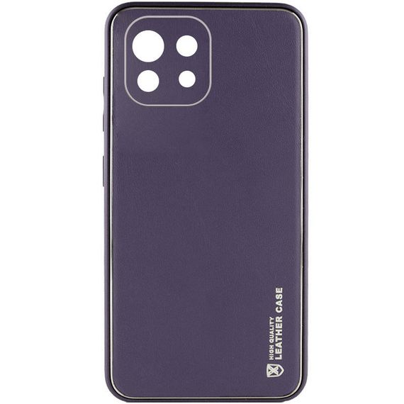 Шкіряний чохол Xshield для Xiaomi Mi 11 Lite Білий / White Зелений/Army green