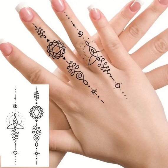 Набор детских временных тату "Черные мини №2" black-tattoo-mini-set-2-3, 30 штук по 9,5*5,5 см | Зображення 8