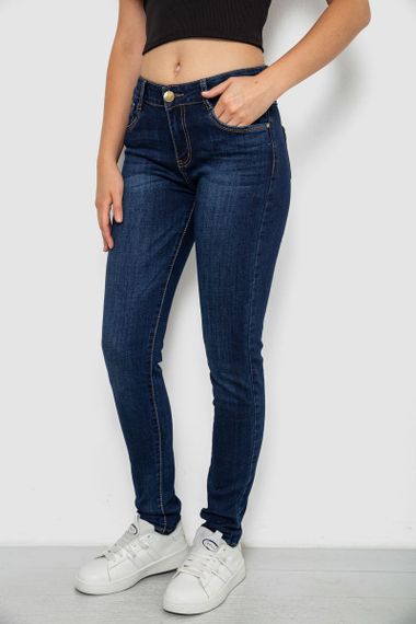 Джинси жіночі однотонні Skinny, колір синій, 244RMU756 | Зображення 2