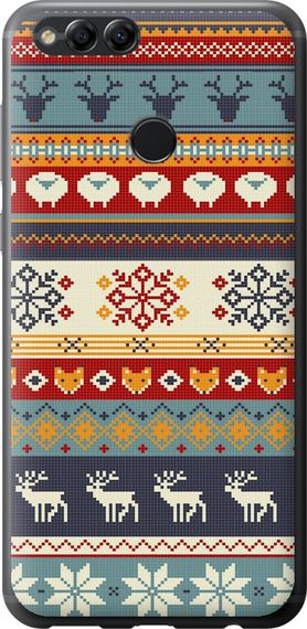 Чехол на Huawei Honor 7X Рождественский орнамент "3303u-1139-17620"