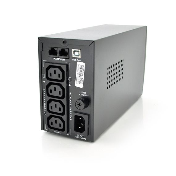 ДБЖ Ritar RTP500L-UX-IEC (300W) Proxima-L, LED, AVR, 3st, USB, 4xIEC-320 C14, 145-290Vac, 1x12V4.5Ah, plastik Case (314 x 97 X | Зображення 1