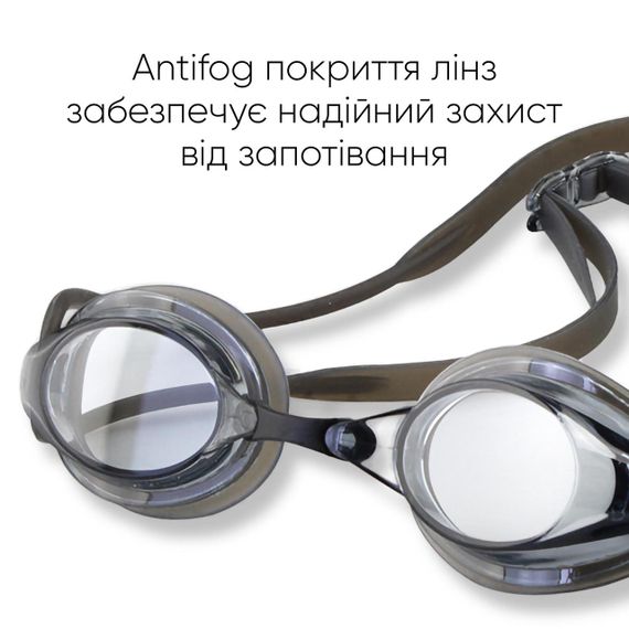 Очки для плавания Renvo Mavo Уни Anti-fog Черный, Серый OSFM (2SG110-02) | Зображення 3