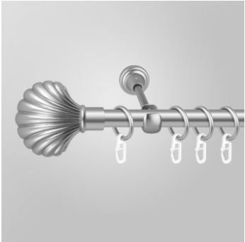 Карниз для штор однорядний металевий 19 мм EM149 240 см