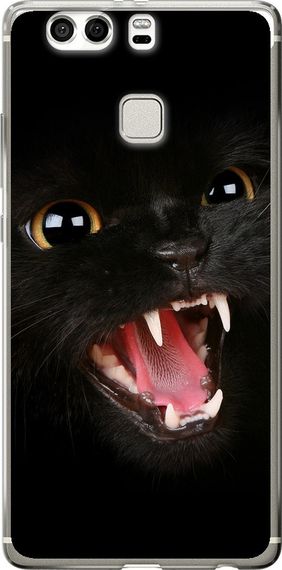 Чехол на Huawei P9 Plus Чёрная кошка "932u-300-17620"