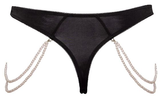 Стрінги String with Pearl Chains S/M | Зображення 2