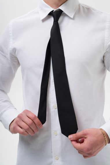 Вузька класична краватка Without Castle Black | Зображення 3