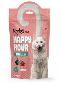 Ласощі для стерилізованих котів з куркою Reflex Plus Happy Hour, 60 гр
