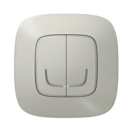 Valena Allure with NETATMO. Умный беспроводной выключатель 2-клавишний.Алюминий (752787)