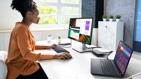 Монітор Dell  23.8' U2424H HDMI, DP, USB, Audio, IPS, 120Hz, sRGB 100%, Pivot (210-BKTZ) | Зображення 3