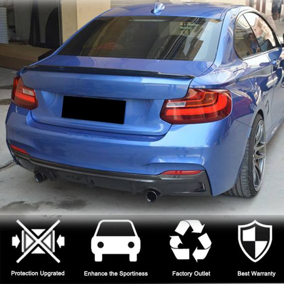 Дифузор заднього бампера V3 (для F22/F23 M-Sport, Карбон) для BMW 2 серія F22/23 2014-2021 рр | Зображення 1