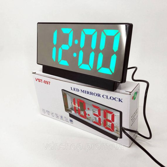 Светодиодное табло часы VST-897-4, Настольные часы со светодиодным дисплеем Настольные LED UE-84 | Зображення 9