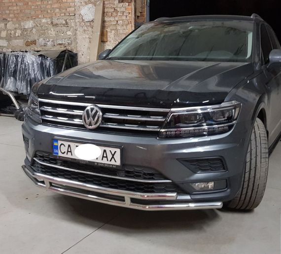 Передній захист ST016 (нерж) для Volkswagen Tiguan 2016-2024 | Зображення 3