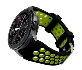Спортивный ремешок с перфорацией Primo для часов Samsung Gear S3 Classic SM-R770 / Frontier RM-760 Black&Green