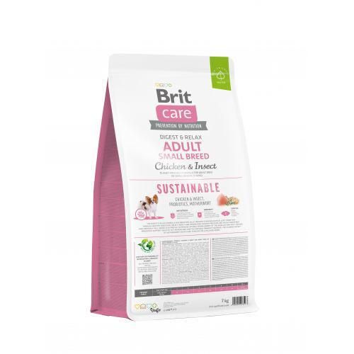 Сухой корм Brit Care Dog Sustainable Adult Small Breed для собак малых пород, с курицей и насекомыми, 7 кг | Зображення 2