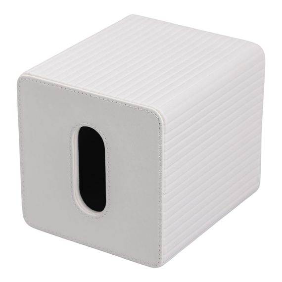 Салфетница из эко кожи настольная 13х13х14.5 см органайзер для салфеток Бежевый HP-3-201BE | Зображення 3