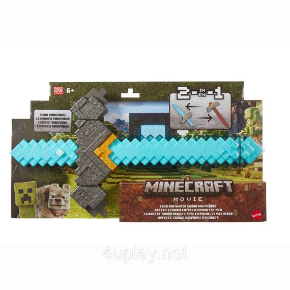 Діамантовий меч та Кирка з Майнкрафт 2-в-1 Оригінал Mattel Minecraft