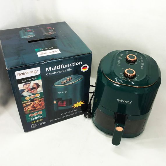 Фритюрница для дома Rainberg RB-2242 на 6 л 3800 Вт, Фритюрница LF-562 безмасляная профессиональная | Зображення 9
