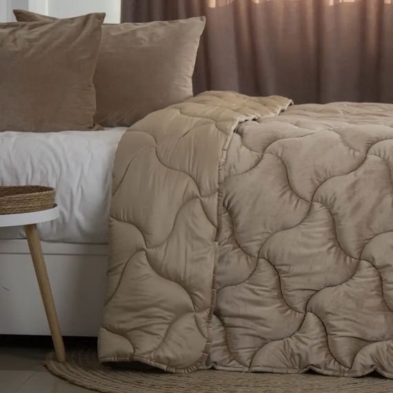 Ковдра полуторна ТЕП VELOUR Золотий беж 1-04870_34480 150х210 см бежевий | Зображення 1
