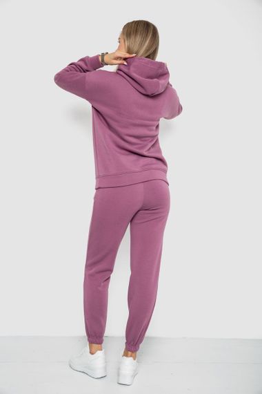 Спорт костюм жіночий на флісі, колір сливовий, 241R1530 | Зображення 3