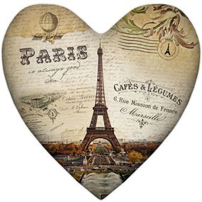 Подушка серце Paris 37x37 см (4PS_15L074)